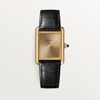 Cartier Tank Louis Cartier horloge Blauw Kroon Geel goud 33.7 mm x 25.5 mm CRWGTA0211