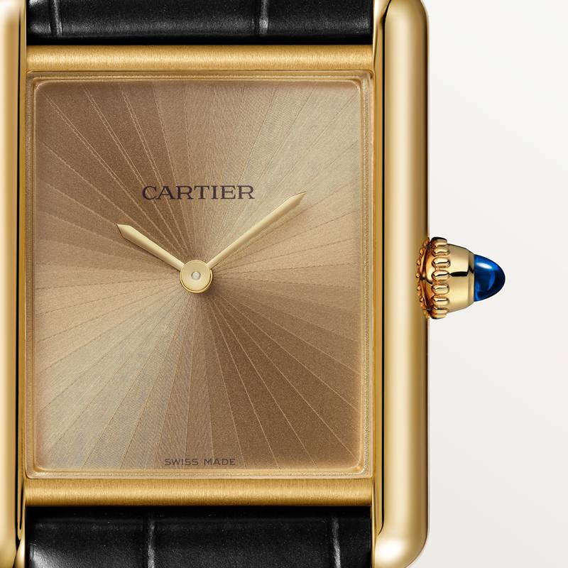 Cartier Tank Louis Cartier horloge Blauw Kroon Geel goud 33.7 mm x 25.5 mm CRWGTA0211 - Afbeelding 5