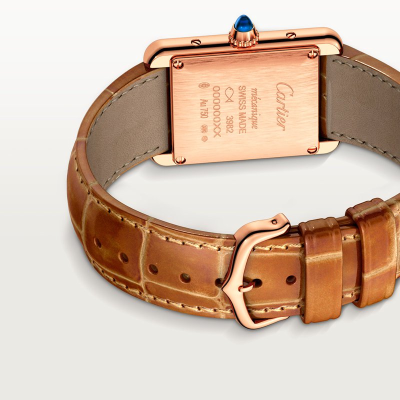 Cartier Tank Louis Cartier horloge Blauw Kroon Roségoud 29.5 mm x 22.0 mm CRWGTA0010 - Afbeelding 4