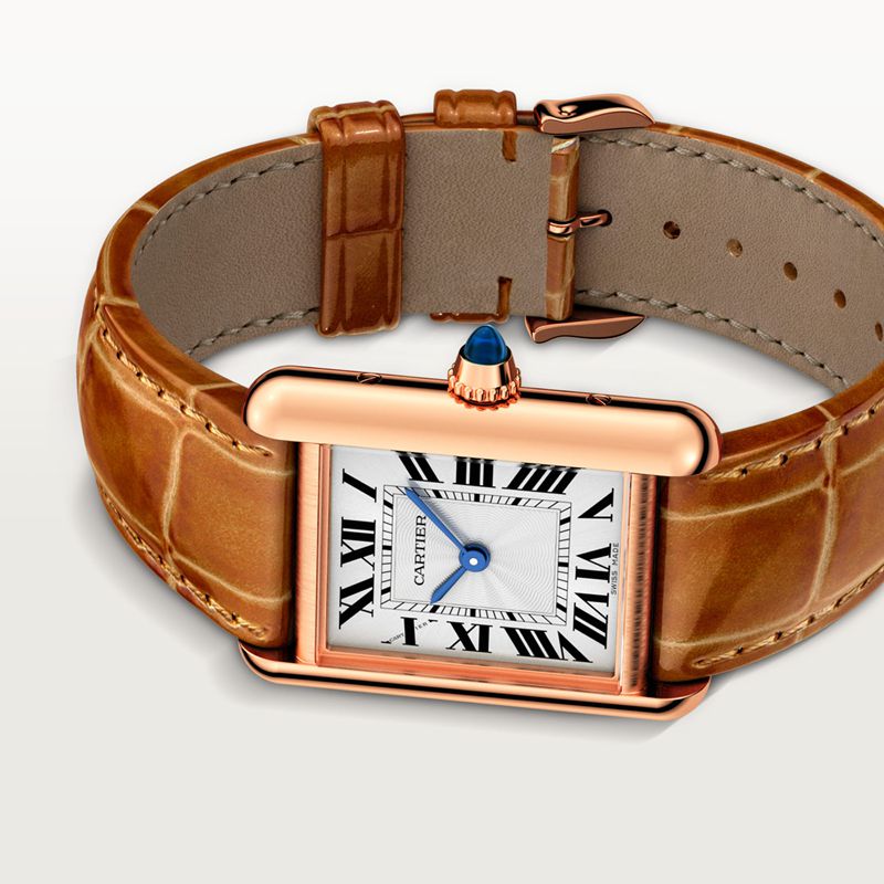 Cartier Tank Louis Cartier horloge Blauw Kroon Roségoud 29.5 mm x 22.0 mm CRWGTA0010 - Afbeelding 7