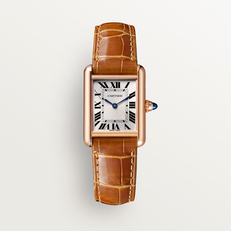 Cartier Tank Louis Cartier horloge Blauw Kroon Roségoud 29.5 mm x 22.0 mm CRWGTA0010