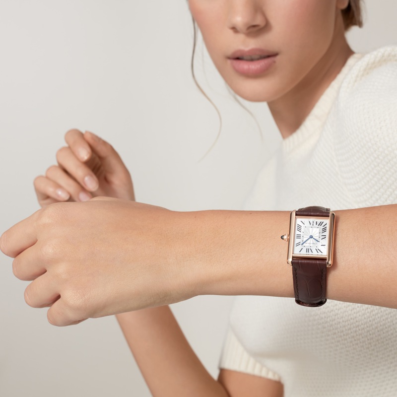 Cartier Tank Louis Cartier horloge Blauw Kroon Roségoud 33.7 mm x 25.5 mm CRWGTA0011 - Afbeelding 3