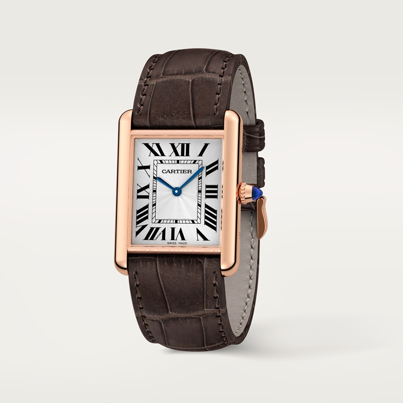Cartier Tank Louis Cartier horloge Blauw Kroon Roségoud 33.7 mm x 25.5 mm CRWGTA0011 - Afbeelding 4