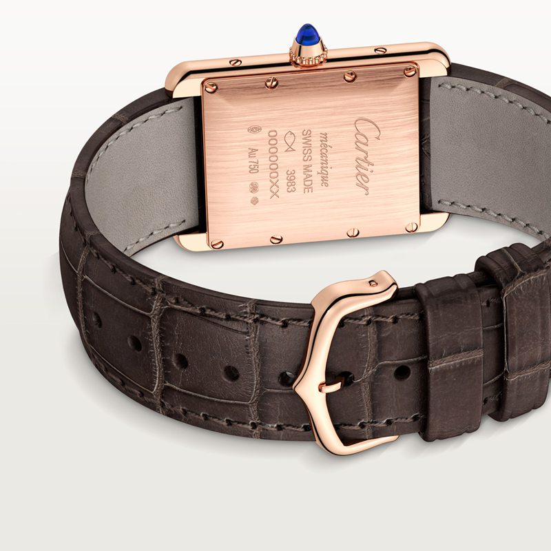 Cartier Tank Louis Cartier horloge Blauw Kroon Roségoud 33.7 mm x 25.5 mm CRWGTA0011 - Afbeelding 5