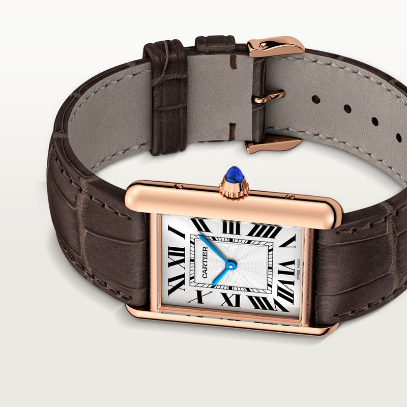 Cartier Tank Louis Cartier horloge Blauw Kroon Roségoud 33.7 mm x 25.5 mm CRWGTA0011 - Afbeelding 8