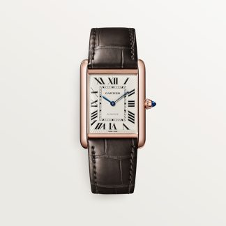 Cartier Tank Louis Cartier horloge Blauw Kroon Roségoud 38.1 mm x 27.8 mm CRWGTA0346