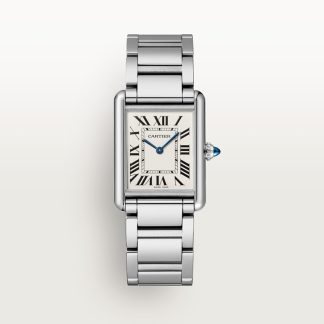 Cartier Tank Must de Cartier horloge Blauw Kroon Staal 33.7 mm x 25.5 mm CRWSTA0106