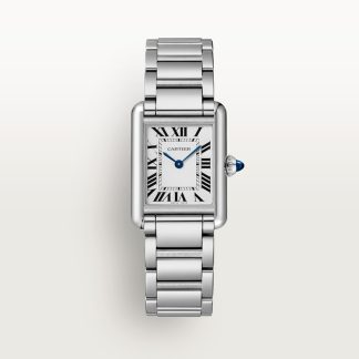 Cartier Tank moet SolarBeat™ horloge Blauw Kroon Staal 29.5 mm x 22.0 mm CRWSTA0121