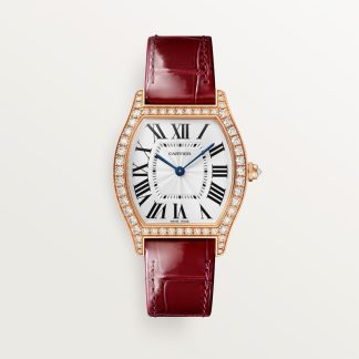 Cartier Tortue horloge Top Wesselton (F-G) Kroon Roségoud 38.8 mm x 31.0 mm CRWJTO0009